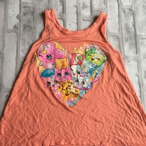 Shopkins peach girls tank